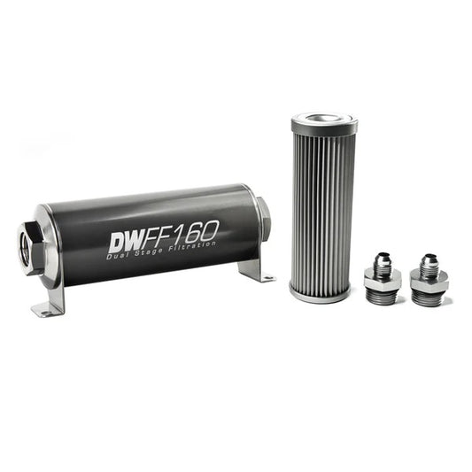 Kit De Filtro De Combustible En Línea DeatschWerks -6AN 10 Micras 160mm