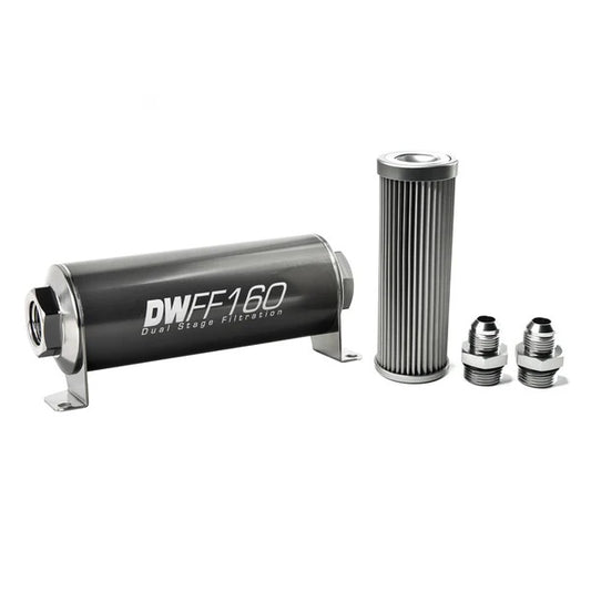 Kit De Filtro De Combustible En Línea DeatschWerks -8AN 10 Micras 160mm