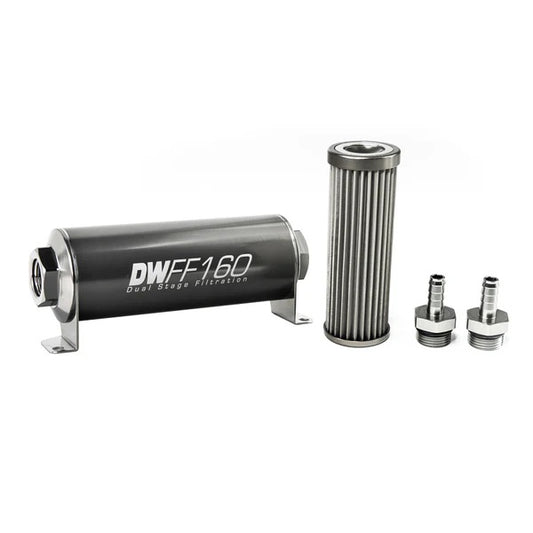 Kit Filtro de Combustible En Línea DeatschWerks 3/8IN 40 Micron 160mm