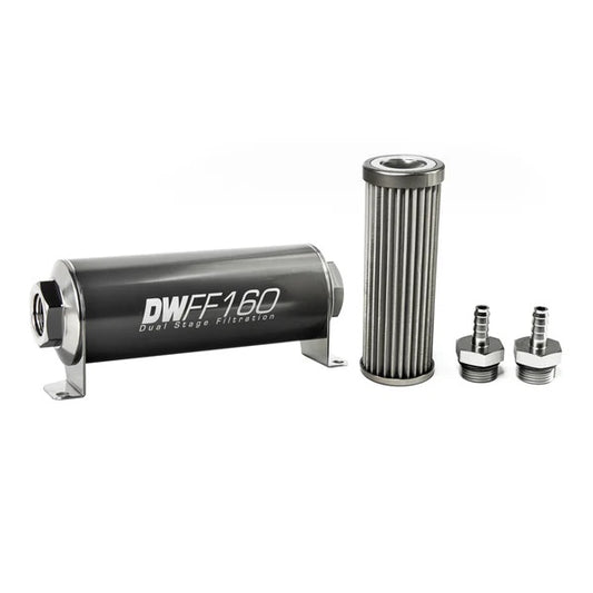 Kit Filtro de Combustible En Línea DeatschWerks 5/16IN 40 Micron 160mm