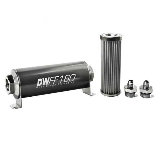 Kit De Filtro De Combustible En Línea DeatschWerks -6AN 40 Micras 160mm