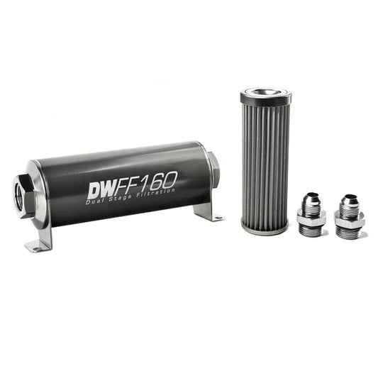 Kit De Filtro De Combustible En Línea DeatschWerks -8AN 40 Micras 160mm