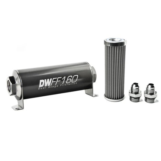 Kit De Filtro De Combustible En Línea DeatschWerks -8AN 100 Micras 160mm