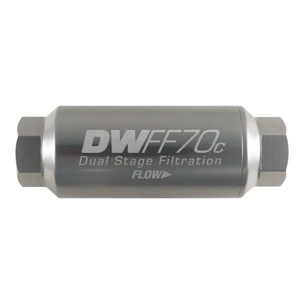 Kit Filtro Combustible En Línea DeatschWerks -10AN Hembra 10 Micras 70mm