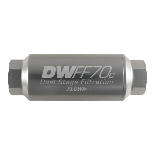 Kit Filtro Combustible En Línea DeatschWerks -10AN Hembra 10 Micras 70mm