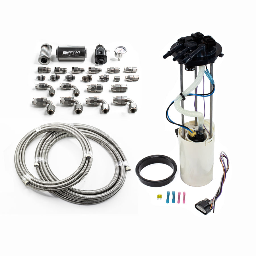 Módulo Bomba + Kit Retorno DeatschWerks Chevy/GMC 1500/2500/3500 99-04 V8 4.8L/5.3L/6.0L (No Flex Fuel)