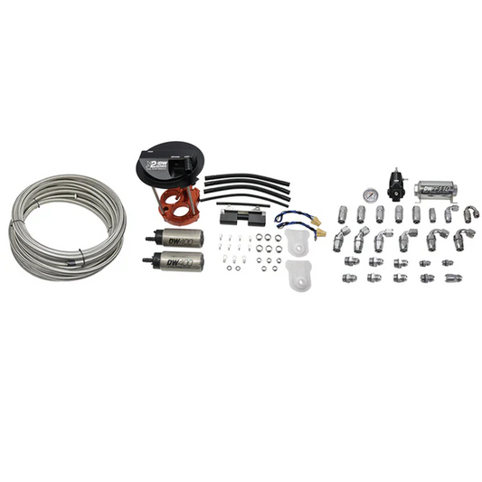 Módulo Bomba Combustible DeatschWerks X2 Series, 2 Bombas DW400 y Kit Retorno