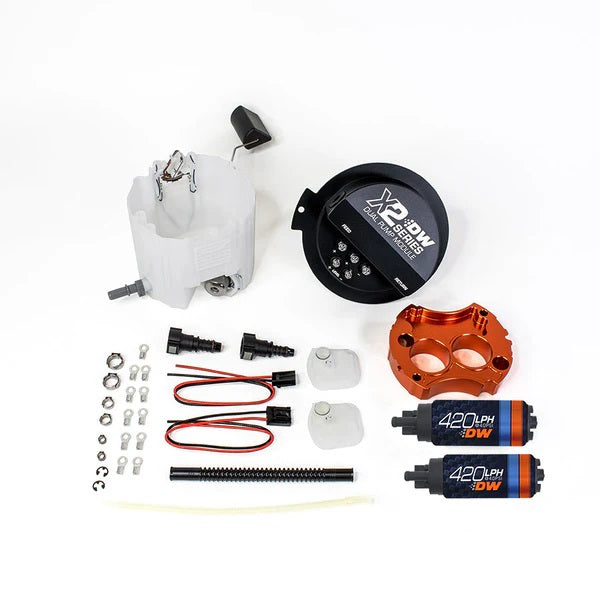 Módulo Bomba Combustible DeatschWerks X2 Series con 2 DW420S para Chevrolet Camaro LS 2010-2015