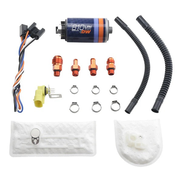 Bomba de Combustible DeatschWerks DW810 810 LPH con Kit Instalación (Sin Controlador)