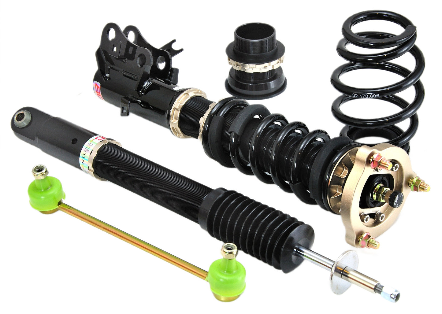 Suspensión de Muelles Helicoidales BC Racing A-58-BR-RA para Honda Civic FB 2012-2015 - Imagen 2