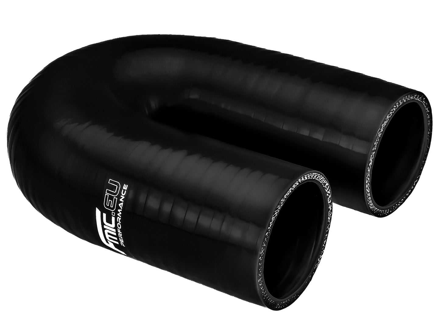 Codo de Silicona 180° 38mm Negro