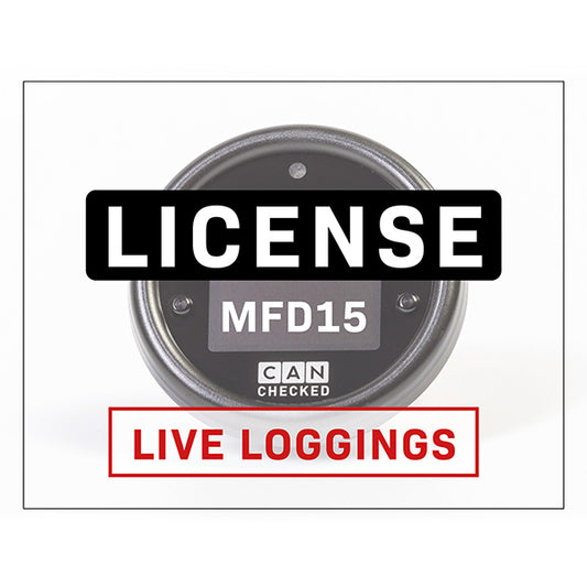 CANchecked: Licencia MFD15 Registro de Datos en Vivo