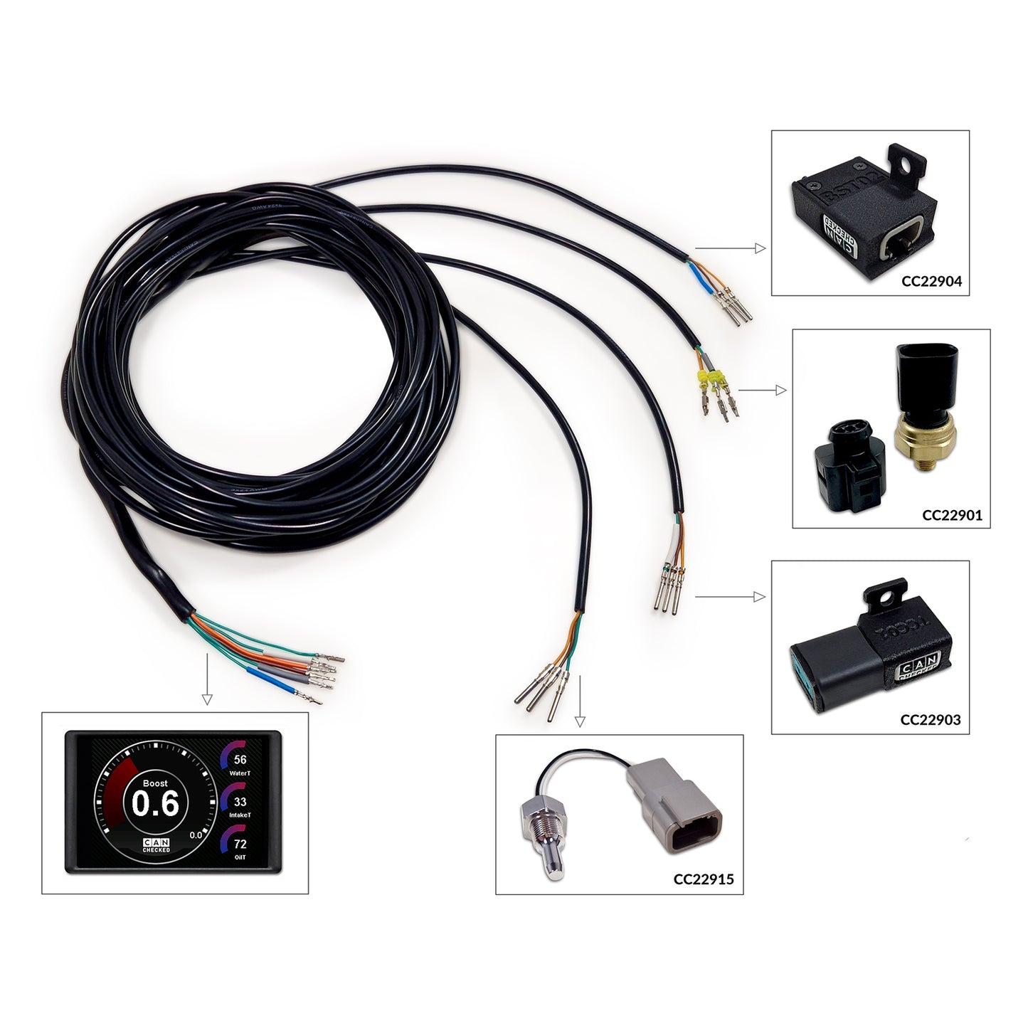 Arnés Compatible CANchecked ANC04 Sensores Analógicos