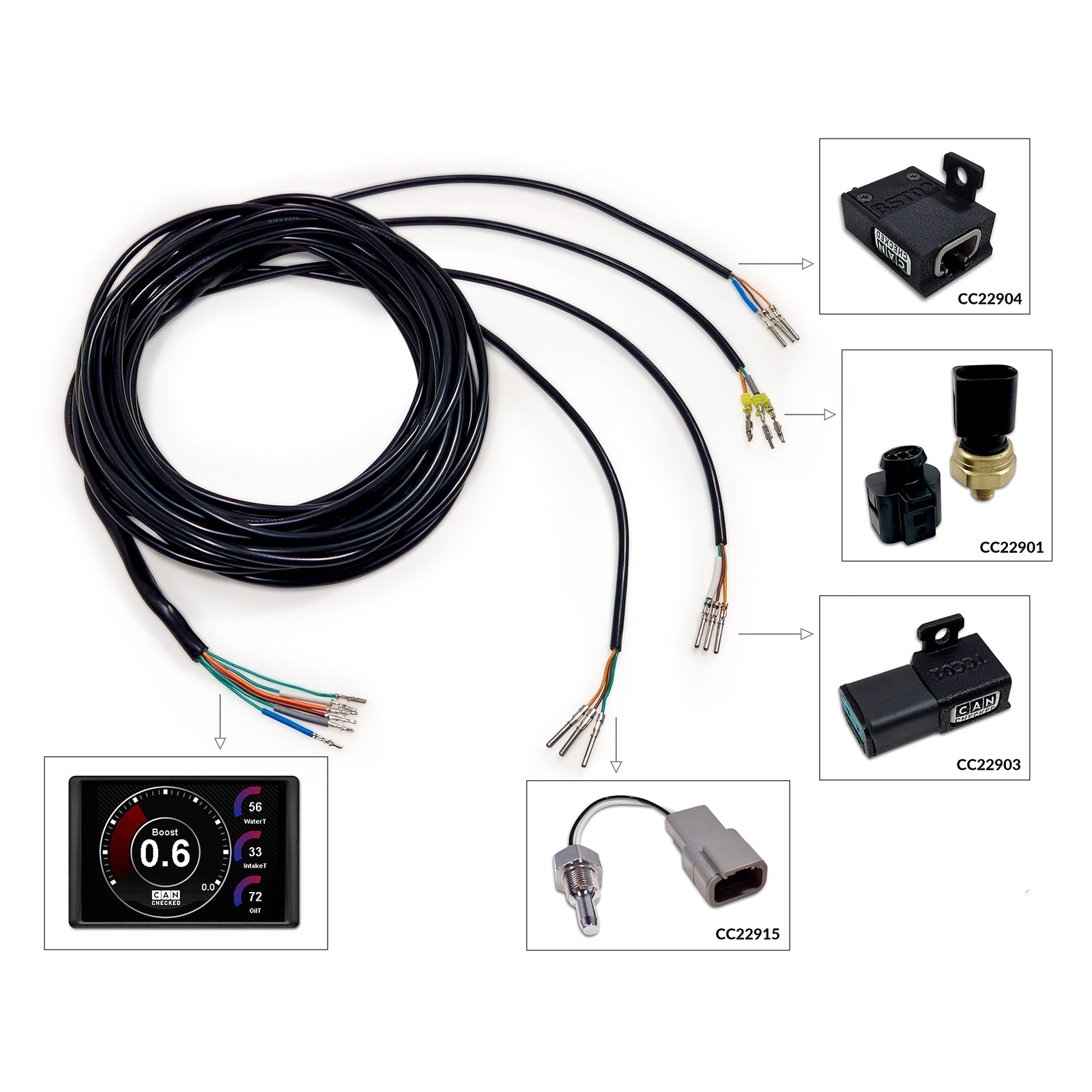 Arnés Compatible CANchecked ANC04 Sensores Analógicos
