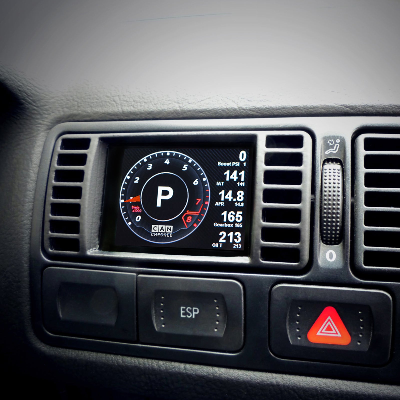 Display CANchecked MFD28 Gen2 para VW Golf MK4 (Typ 1J) vFL LHD/RHD 1998-2005