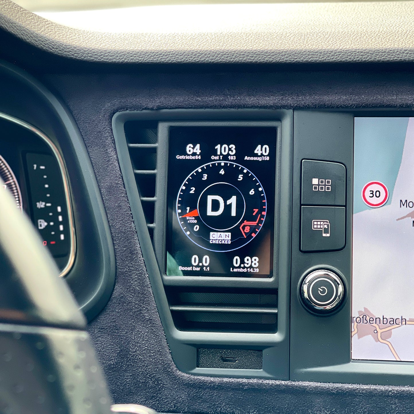 Display CANchecked MFD28 Gen2 para Seat Leon/Cupra 5F LHD 12-20