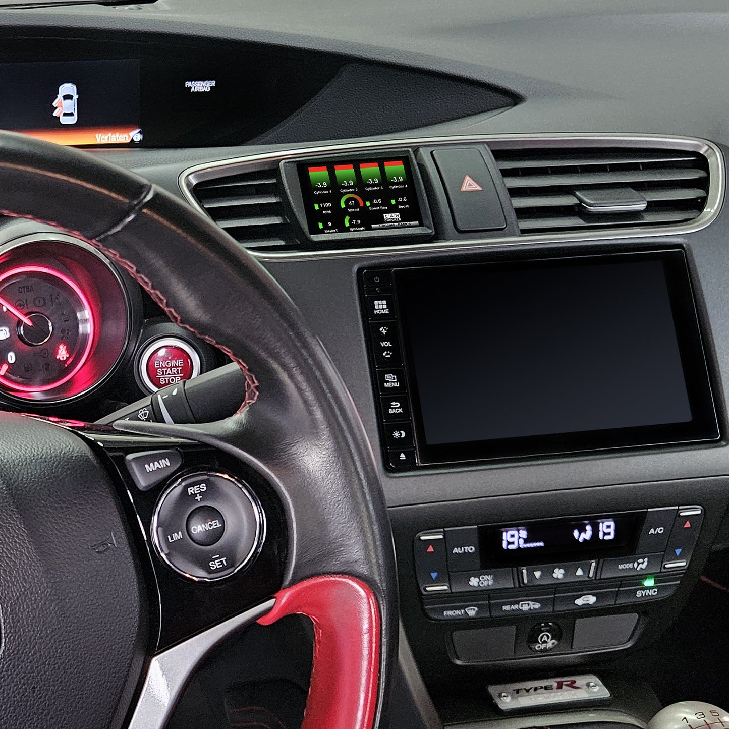 Pantalla CANchecked MFD28 Gen2 Para Honda Civic FK2 LHD