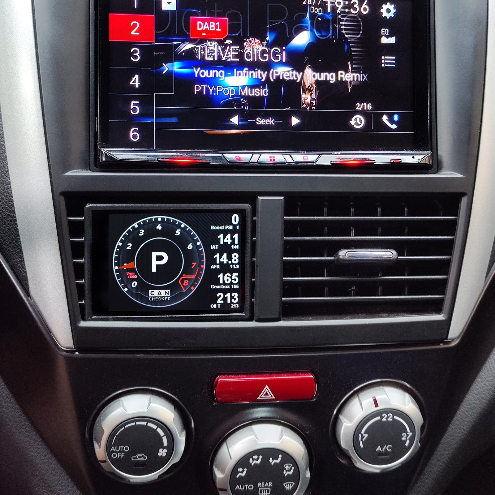 Display CANchecked MFD32 Gen2 para Subaru Impreza GR incl. WRX LHD 2007-2014