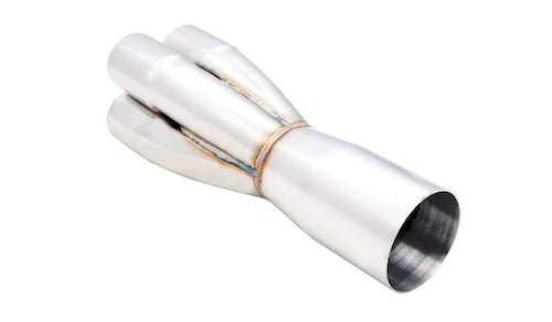 Colector 4-1 XForce 7/8" - 2.5" de Acero Inoxidable