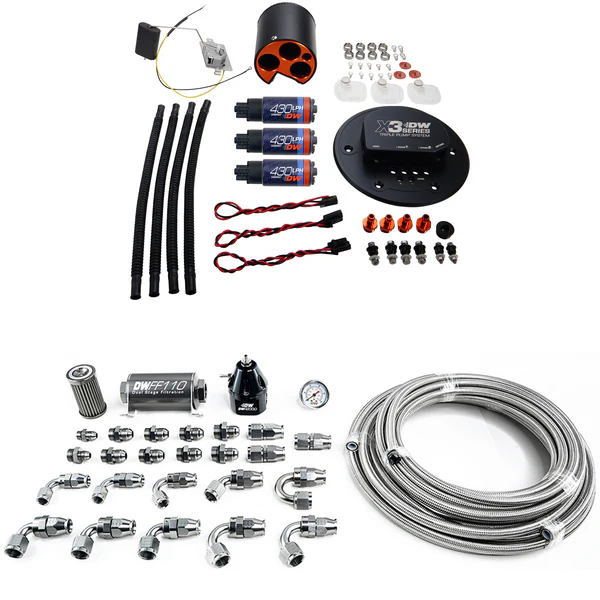 Módulo X3 con Kit de Tuberías PTFE DW430c DeatschWerks para Ford Mustang 1998-2004