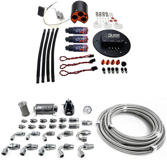 Módulo X3 con Kit de Tuberías PTFE DW430c DeatschWerks para Ford Mustang 1998-2004