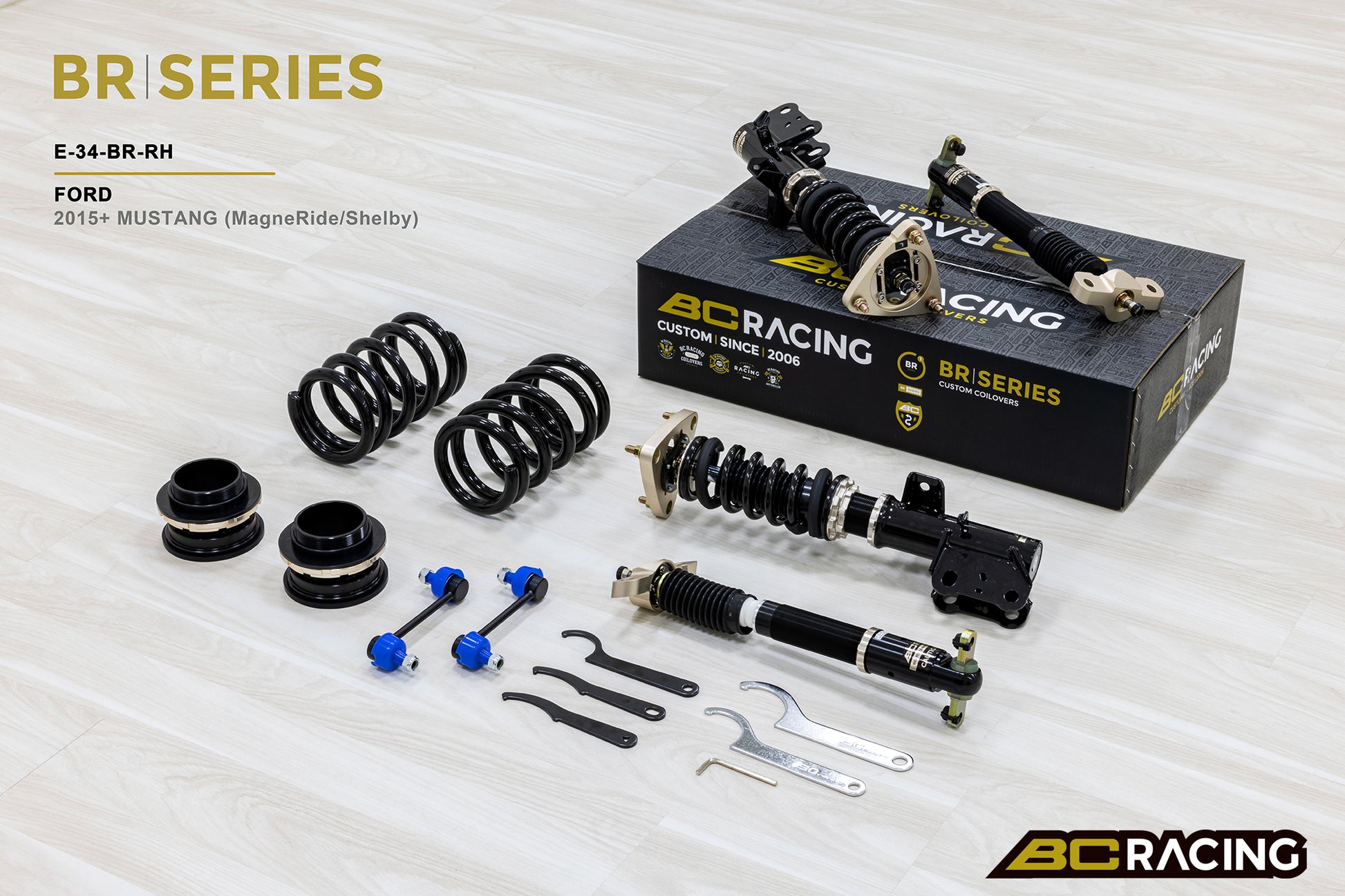Suspensión de Muelles Helicoidales BC Racing E-34-BR-RH para Ford Mustang RWD 2015+ (Magneride/Shelby) - Imagen 2