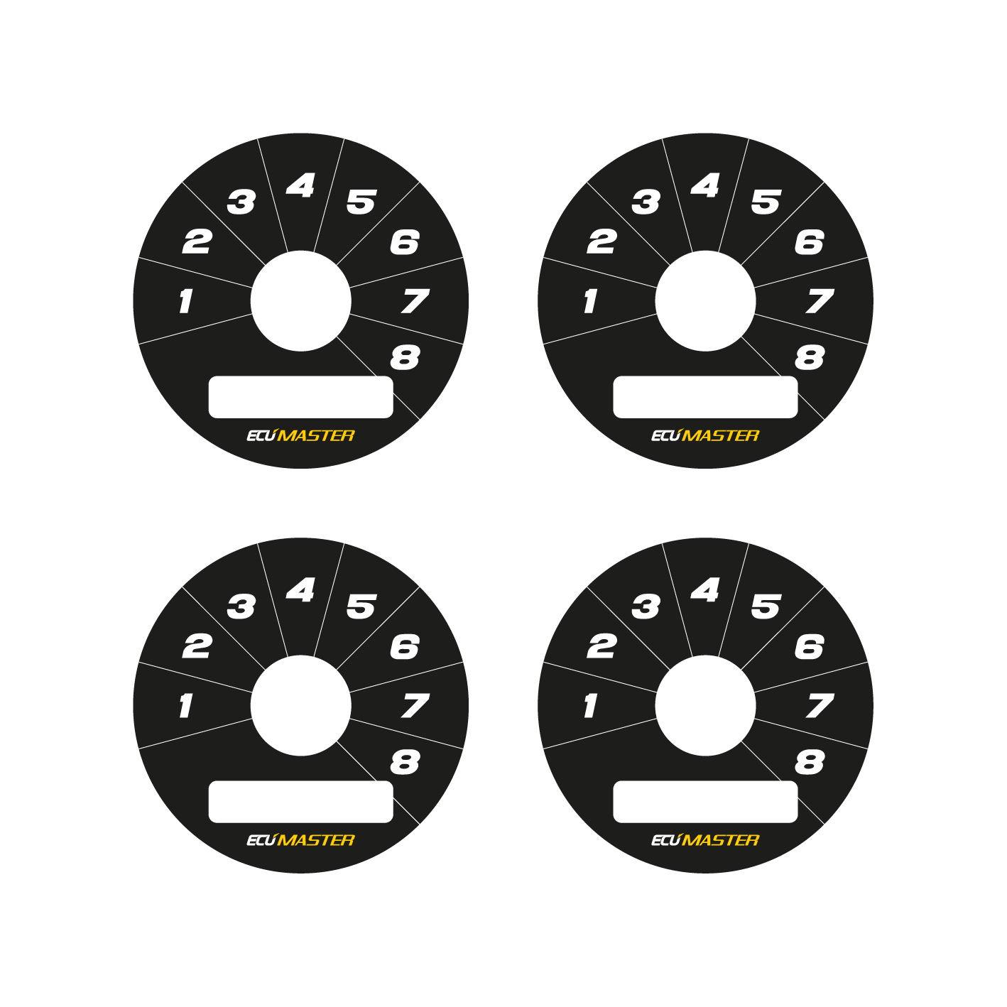 Ecumaster Interruptor Rotatorio 8pos Carátulas Negras B01