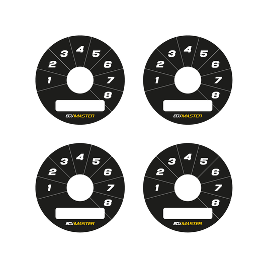 Ecumaster Interruptor Rotatorio 8pos Carátulas Negras B01