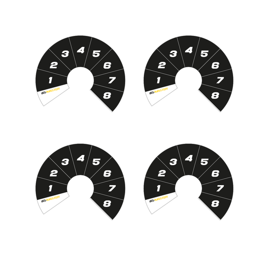 Ecumaster Interruptor Rotatorio 8pos Carátulas Negras B02