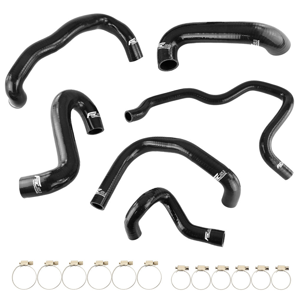 Kit de Manguitos de Refrigerante de Silicona FMIC.EU BMW 320i 323i 325i M20B20 M20B23 M20B25 85-87 - Negro - Imagen 2