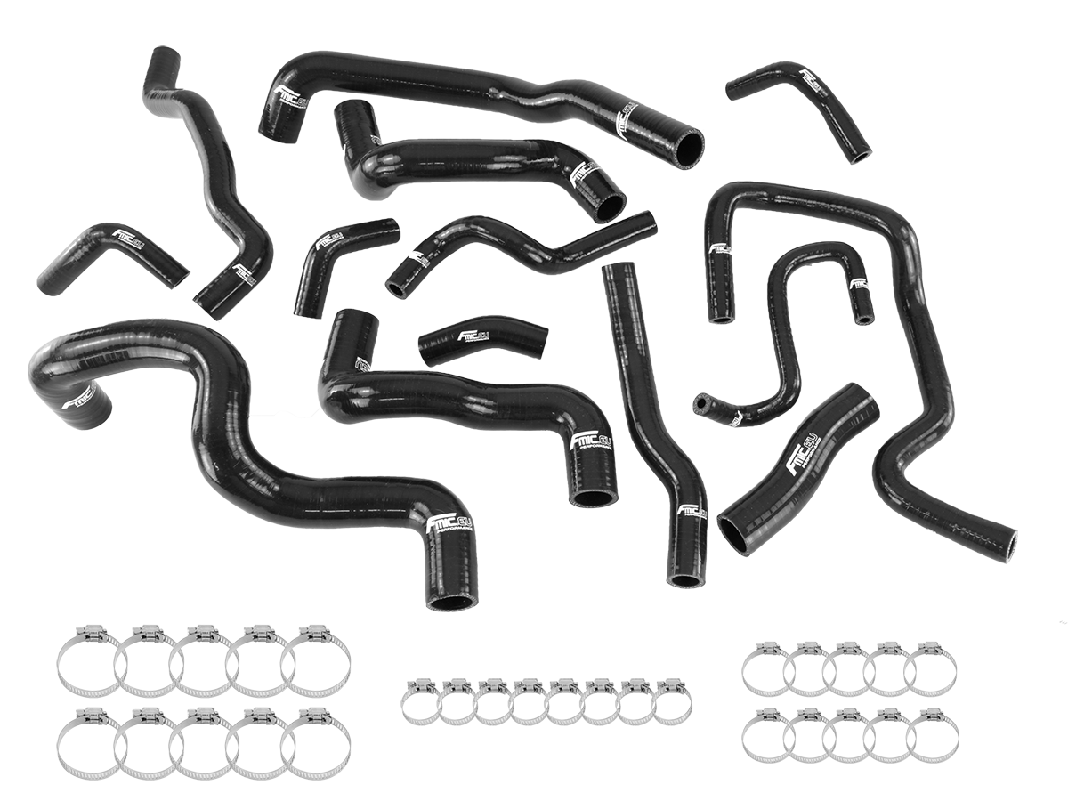 Kit Manguitos Refrigerante Silicona FMIC.EU Mini Cooper S R56 R57 1.6L Turbo N14 2008-2012 - Negro - Imagen 2