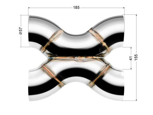X-Pipe FMIC.Pro 57mm Soldado, Acero Inoxidable 304