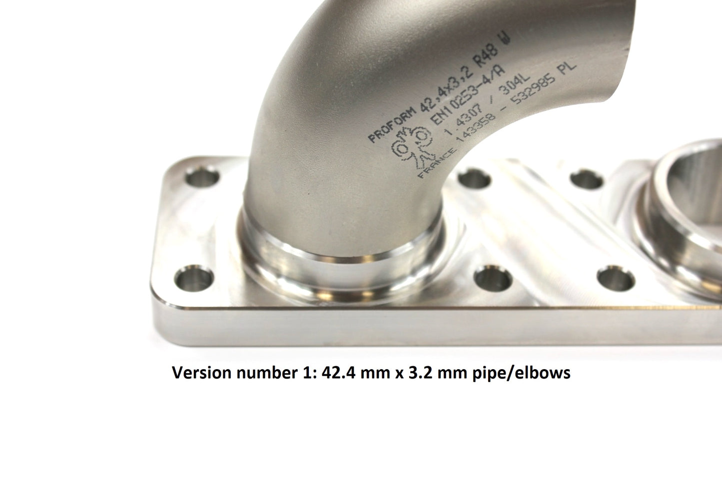 Bridas de Escape FTWL 42.4mm CNC Billet Acero Inox BMW M50/M52/M54 - Imagen 3