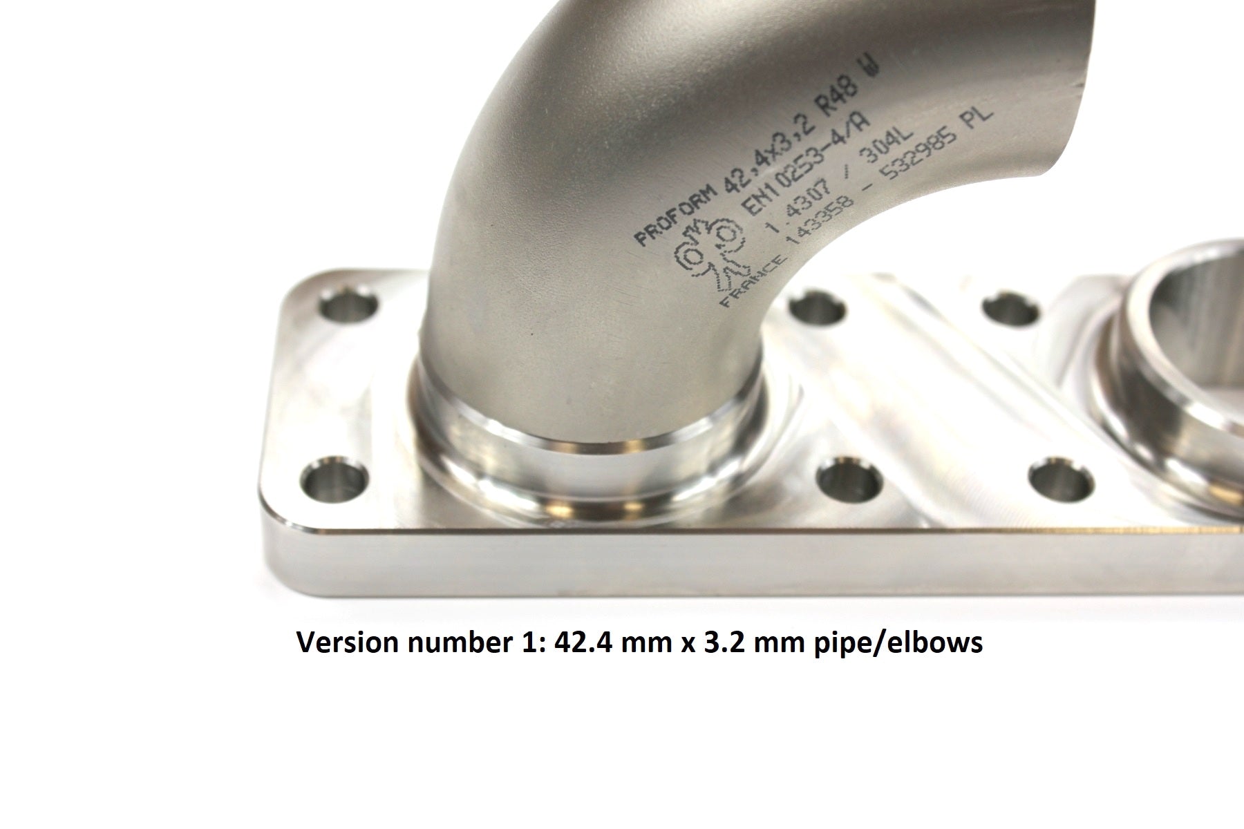 Bridas de Escape FTWL 42.4mm CNC Billet Acero Inox BMW M50/M52/M54 - Imagen 3