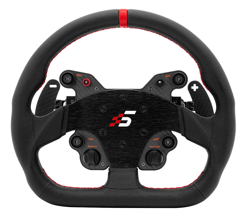 Volante GT1 330mm Tipo D Cuero SIMAGIC con Levas Simracing