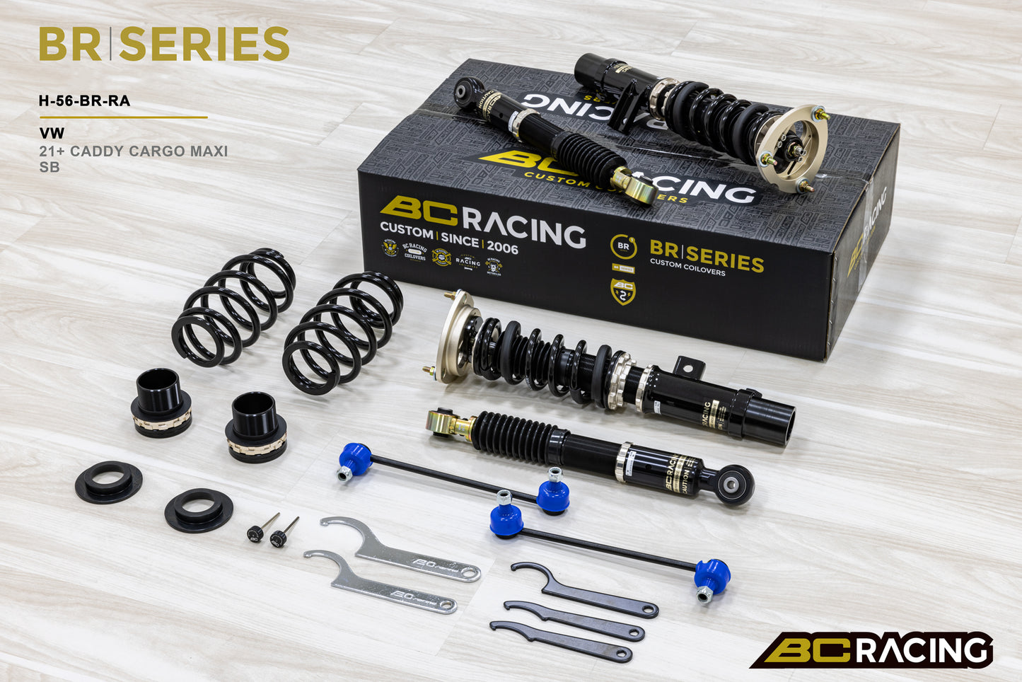Suspensiones de Rosca BC Racing H-56-BR-RA para VW Caddy Cargo SB Maxi FWD 2021+ (amortiguador 54.5mm) - Imagen 3