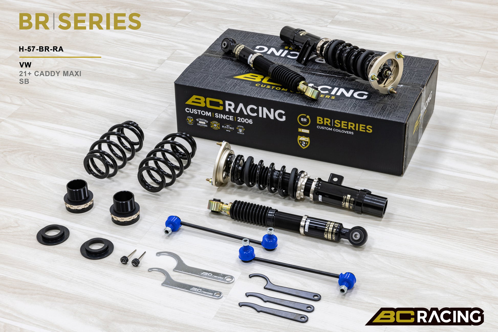 Suspensiones BC Racing H-57-BR-RA para VW Caddy Maxi SB FWD 2021+ (amortiguador 54.5mm)