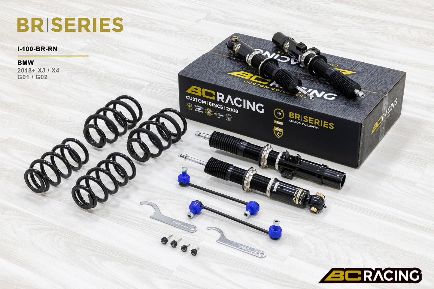 Suspensión de Muelles Helicoidales BC Racing BR para BMW X4 G02 (AWD) 2018+
