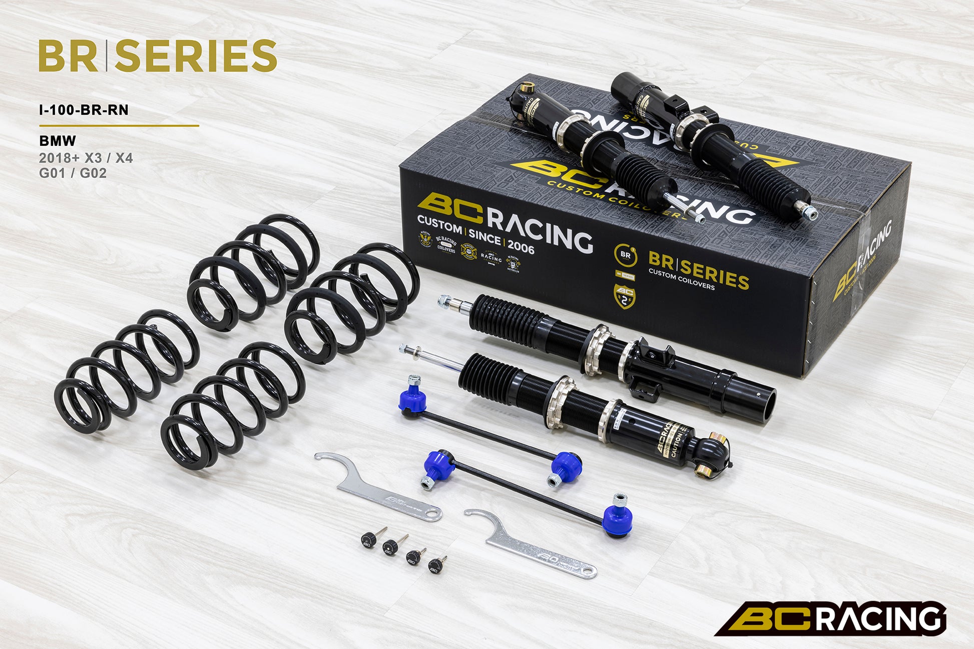 Suspensión de Muelles Helicoidales BC Racing BR para BMW X4 G02 (AWD) 2018+