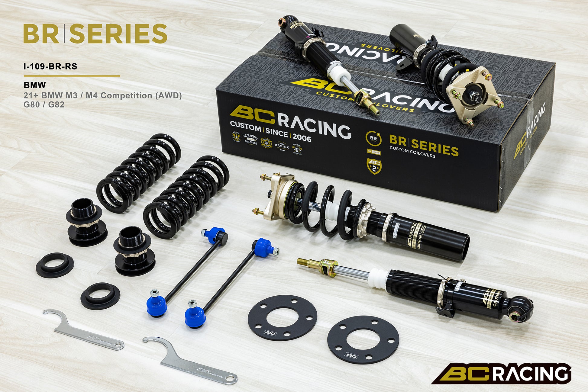 Suspensión de Muelles Helicoidales BC Racing I-109-BR-RA para BMW M3/M4 Competition AWD G80/G82 2021+ - Imagen 2