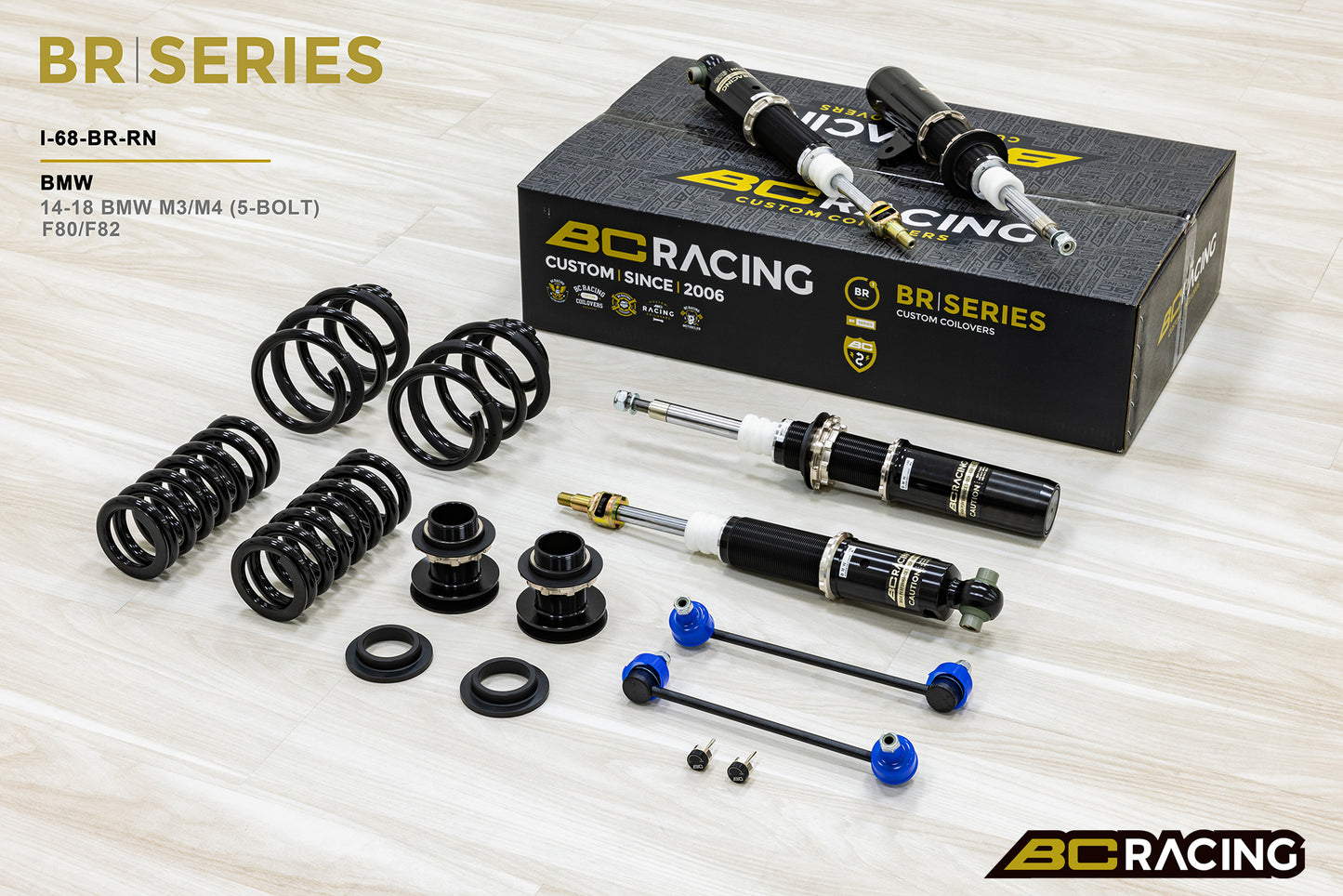 Suspensión de Muelles Helicoidales BC Racing I-68-BR-RA para BMW M3/M4 F80/F82 (5 Tornillos) - Imagen 3