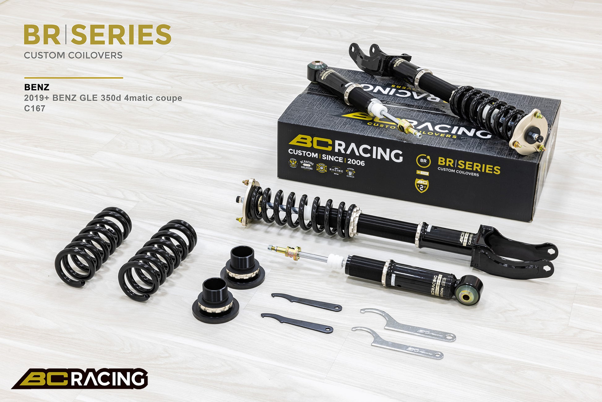 Suspensión de Muelles Helicoidales BC Racing J-51-BR-RS para Mercedes GLE 350D 4Matic Coupé C167 2019+ - Imagen 2