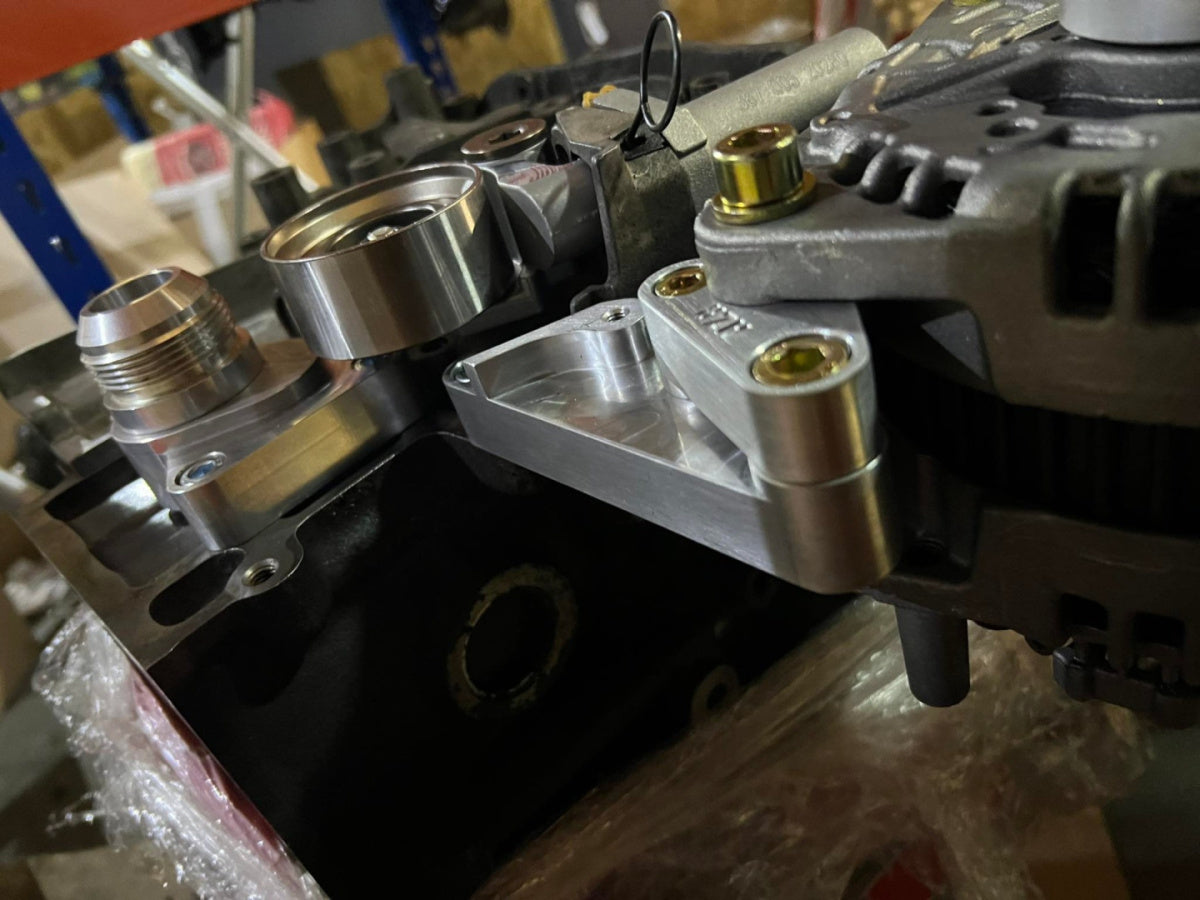 Kit Adaptador Bomba Agua y Soporte Alternador MZR Garage Toyota 1JZ 2JZ Racor AN20 - Imagen 3