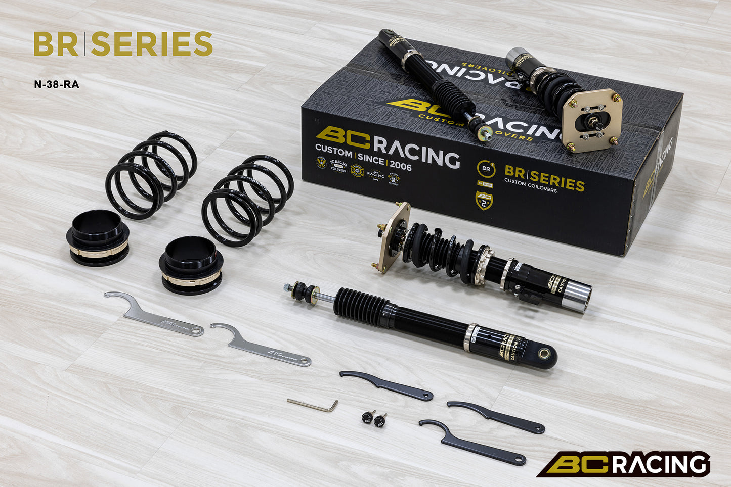 Suspensión de Muelles Helicoidales BC Racing N-38-BR-RA para Mazda RX-7 RWD SA22C/FB 1978-1985 (Requiere Soldadura) - Imagen 3