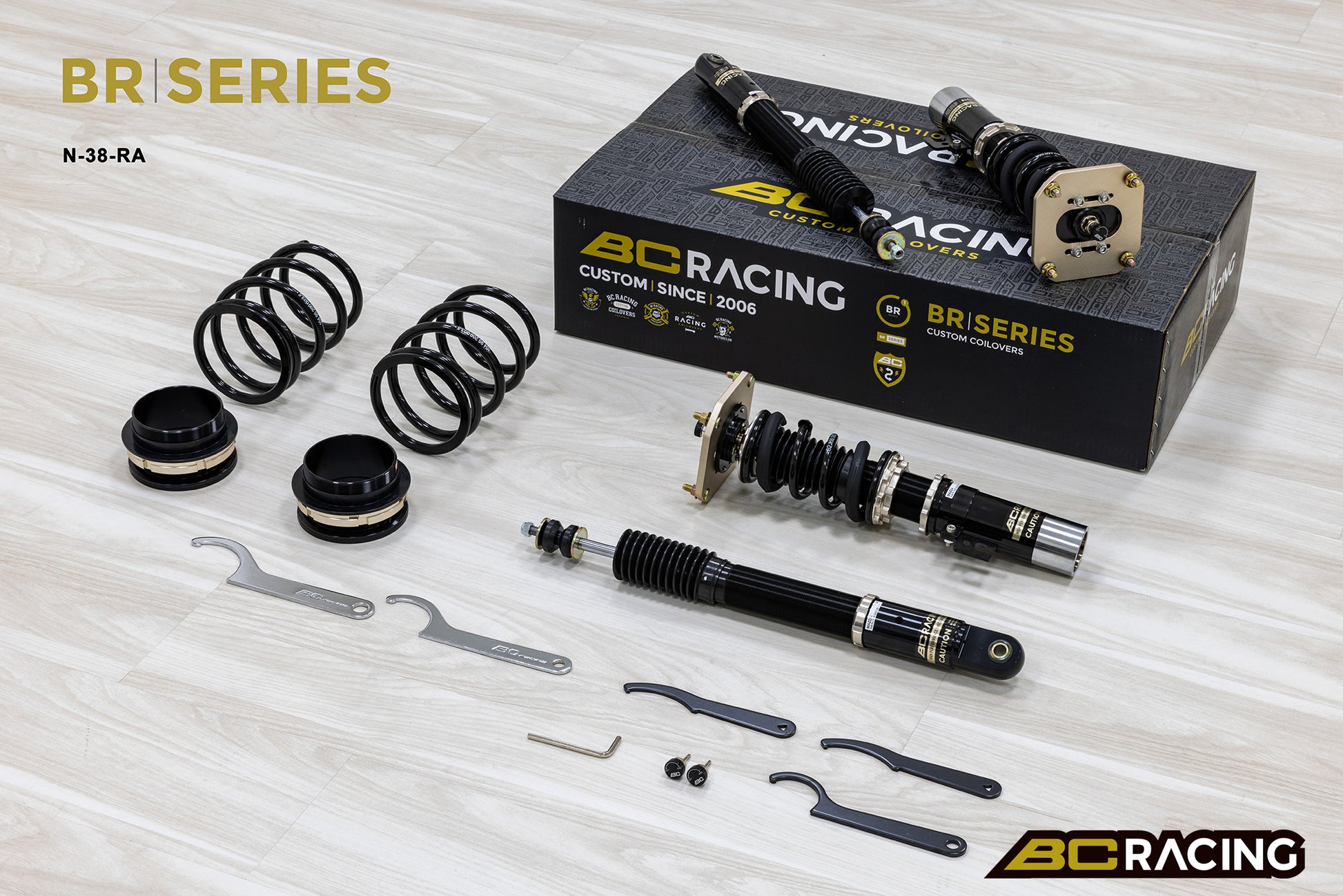Suspensión de Muelles Helicoidales BC Racing N-38-BR-RA para Mazda RX-7 RWD SA22C/FB 1978-1985 (Requiere Soldadura) - Imagen 3