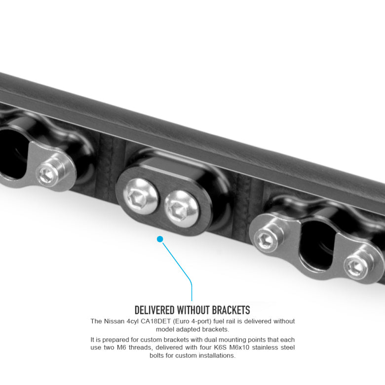Nuke Performance Rail de Combustible sin Soportes Nissan 200SX S13 CA18DET Euro 4 Port - Imagen 4