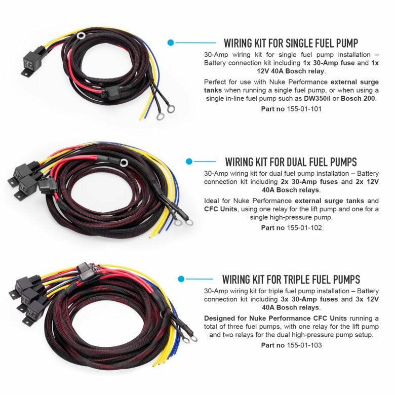Nuke Performance: Kit de Cableado para Bomba de Combustible 30A - Imagen 2