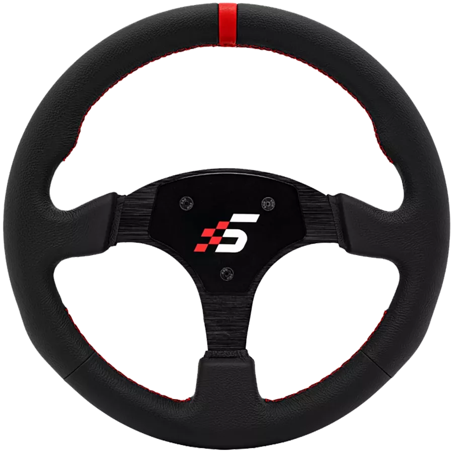 Volante Deportivo Redondo de Cuero Profesional 330mm SIMAGIC Simracing - Imagen 2
