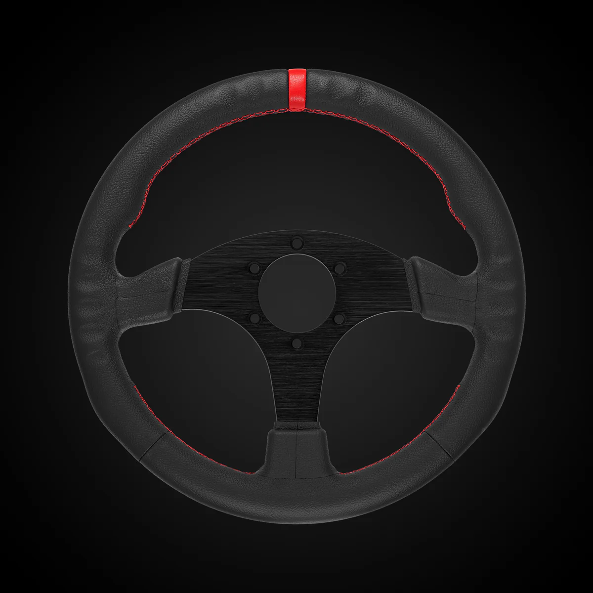 Volante Deportivo Redondo de Cuero Profesional 330mm SIMAGIC Simracing - Imagen 3