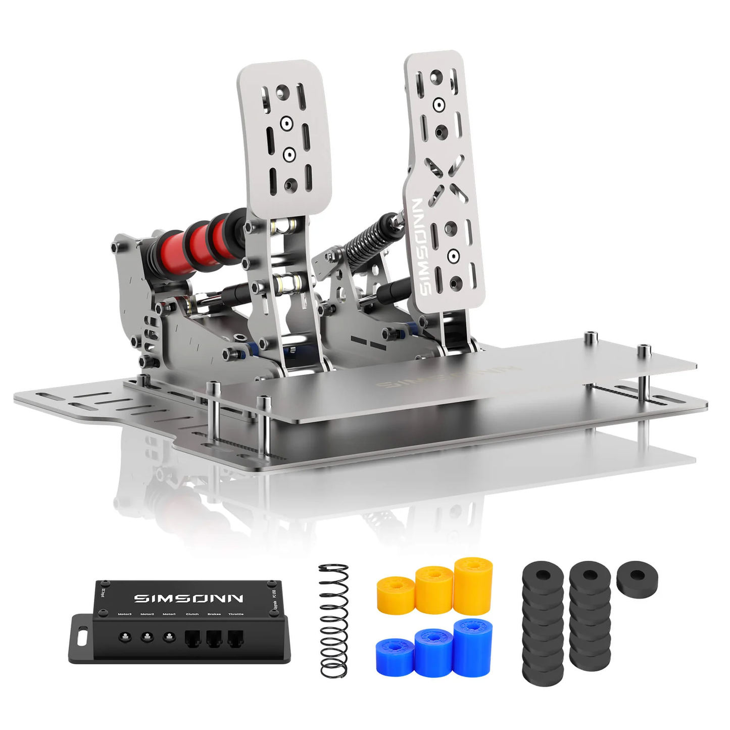 Pedalbox Pedal Plus X SIMSONN Simulator Simracing - Plata - Imagen 7